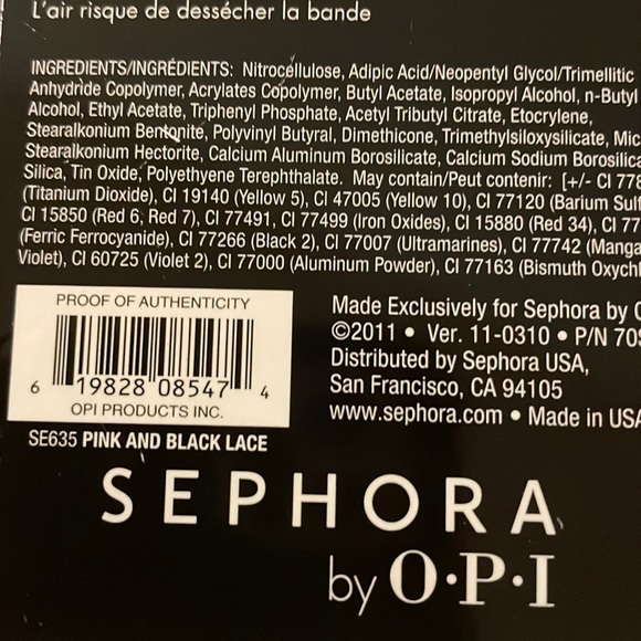 2/$20 SEPHORA black lace goth glam art kit diy manicure in a box made in USA - Picture 2 of 4